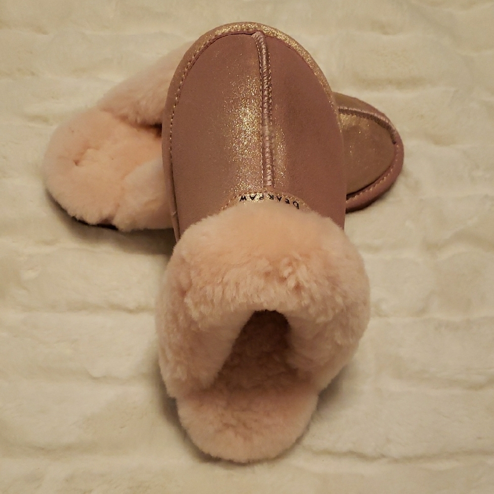 Bearpaw Pink Shearling Slippers